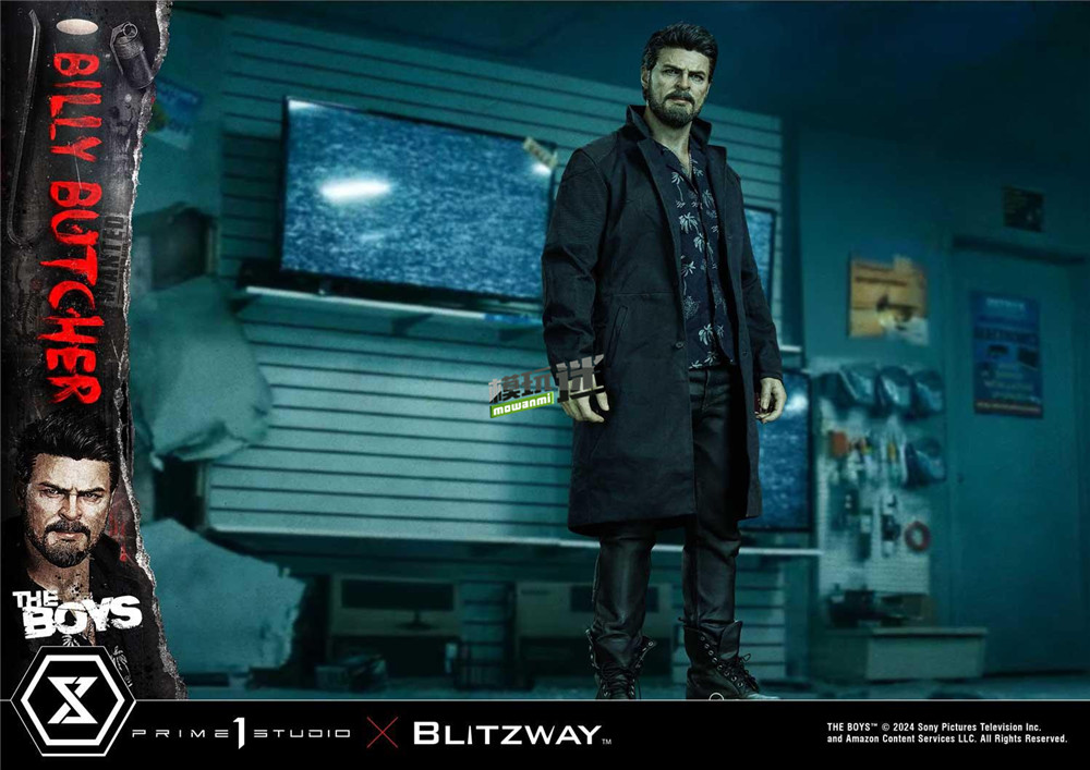 P1S联动BLITZWAY推出《黑袍纠察队》威廉·比利·布彻尔 1/4雕像